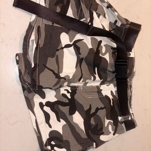 High Waist Camouflage Women Shorts